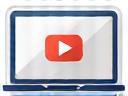 Play button icon on a screen